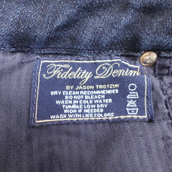 Fidelity Denim Skip Low Rise Flare Jeans Women's 32 (34x31) Made in USA - Picture 6 of 14